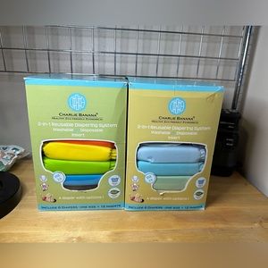 Charlie Banana 2-in-1 Reusable Diapering System two sets brand new